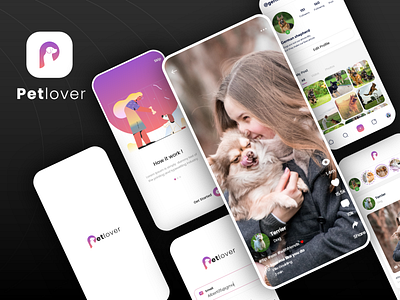 PetLover app design illustration logo ui uiux ux vector