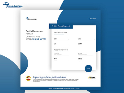 Autoadvantage car css3 design form html insurance with