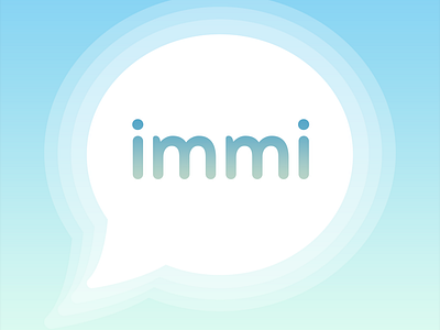 immi chat app icon logo uiux