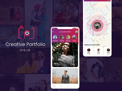 cREATIVE PORTFOLIO app css3 design illustration photographer uiux vector