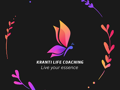 Kranti Life Coaching Logo design illustration logo minimal vector