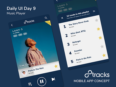 Daily UI (Day 9) - Music Player dailyui dailyui 009 mobile music app