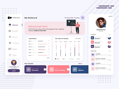 Online Learning Platform adobe xd app design application application design dashboad dashboard dashboard app dashboard design dashboard ui illustration learning app learning platform online course online learning uidesign web app web application design web ui web ui ux webdesign