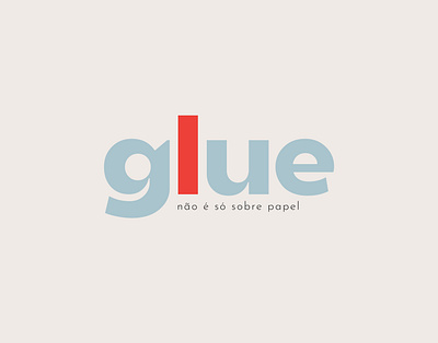 LOGOTIPO PAPELARIA GLUE branding design logo logo design typography