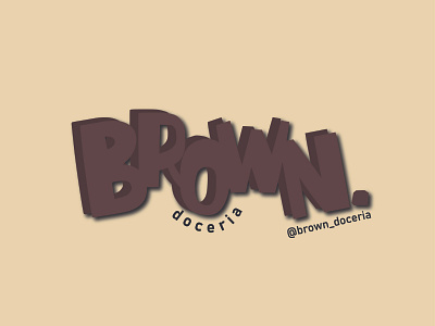 LOGOTIPO BROWN DOCERIA branding brownie design doce logo logo design typography