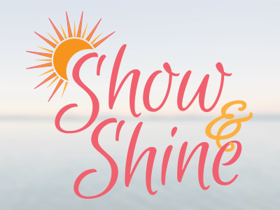 Show & Shine bright lettering logo script type