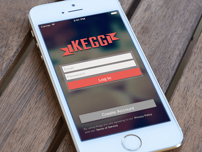 Kegg App app app design log in logo design mobile sign in