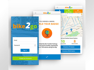 bike2go bike app hackathon maps mobile