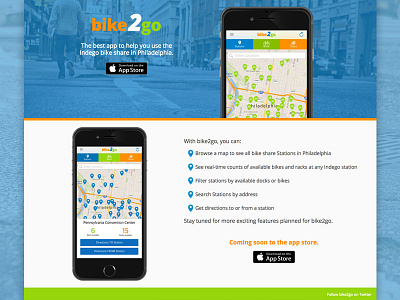 bike2go landing page app bike2go landing website