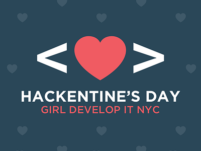 Hackentine's Day branding event logo promotional