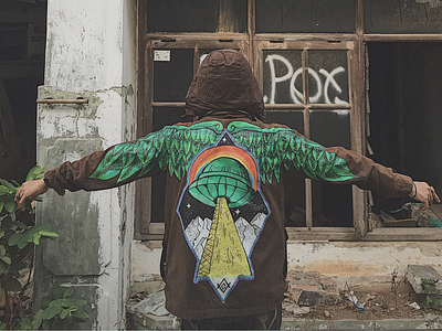 Acrylic Painting on Canvas Jacket