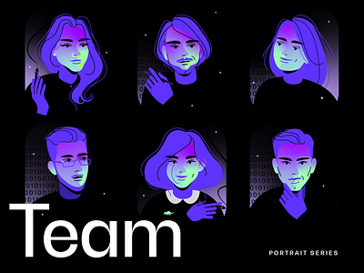 ByAllMeans - team portrait illustrations