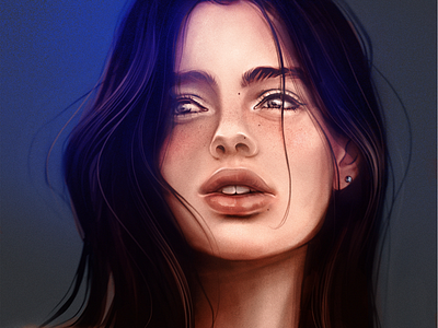 Digital Portrait in Procreate cg art digital art digital drawing digital painting face fine arts painting portrait procreate procreate art