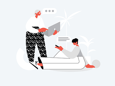 Chill office communication illustration