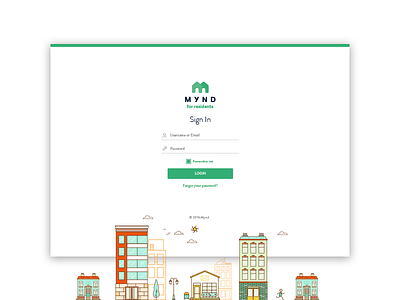 Mynd for Residents landing login property management website