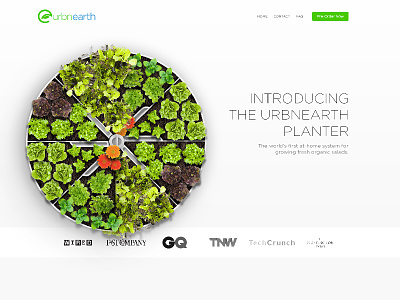 UrbnEarth – web food homepage landing page planter salad ui urbnearth ux web