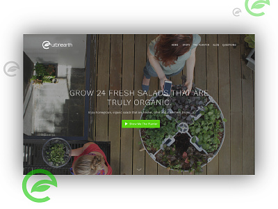 UrbnEarth – landing food homepage landing page planter salad ui urbnearth ux web