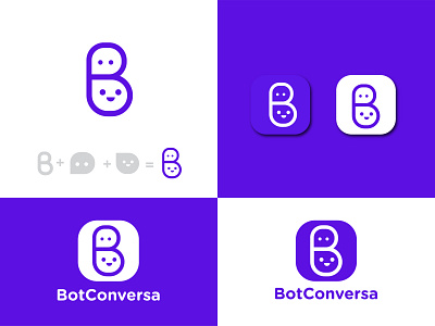 BotConversa logo design . app icon b letter logo branding chat logo identity design logo design