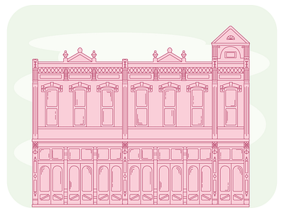 Facade #2 architect architecture austin building doc day facade historic illustration vector