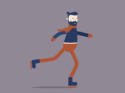 jvn: figure skating prodigy after effects animation character fab 5 figure skating flat ice skating illustration illustrator jonathan van ness jvn queer eye vector walking cycle