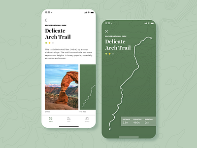 🏞🥾 app design experience hiking interface mobile mobile app national park trail ui