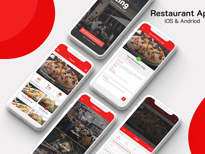 Restaurant App app design flat illustration restaurant app restaurant branding ui ux