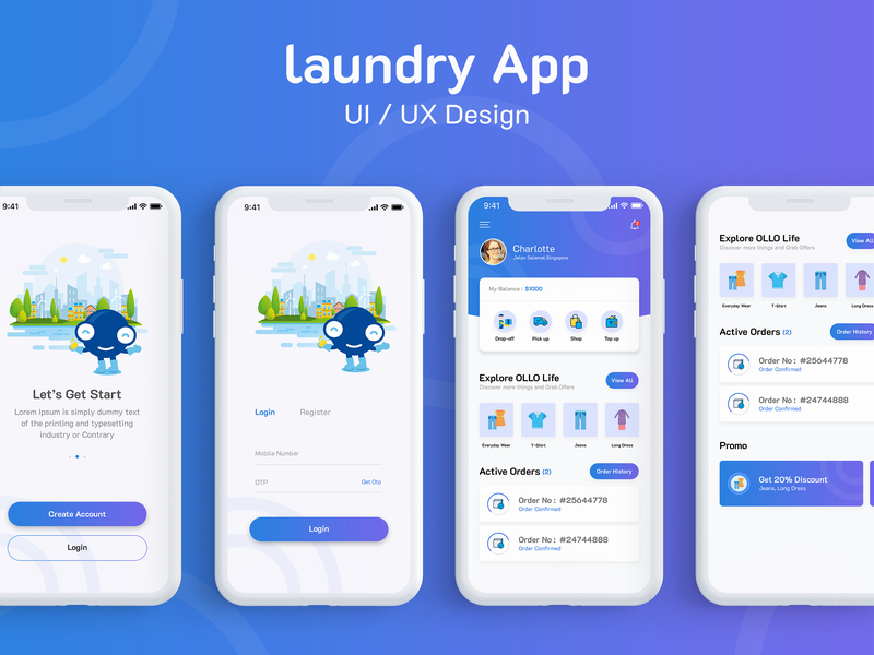 Laundry App by Mustafijur Rahaman on Dribbble
