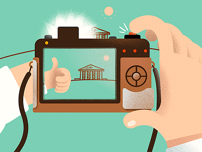 Say cheese acropolis animation camera character greece illustration storyboard styleframe