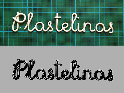Plastelinas/plaster logo clay font handwriting identity illustration letter logo plaster sign typography