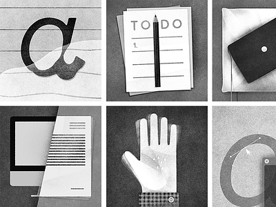 99u magazine illustrations editorial hand icon illustration letter magazine paper texture typography