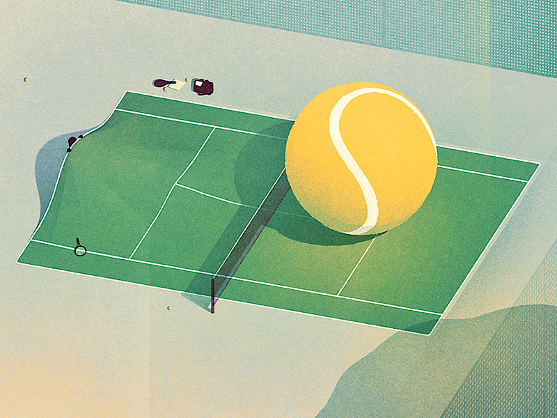 The meaning of courage. illustration tennis ball racket game courage editorial conceptual