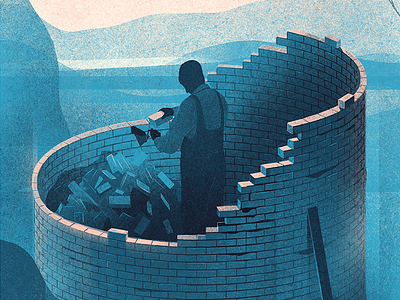 Science Of Scarcity bricks building economics editorial forbes illustration japan