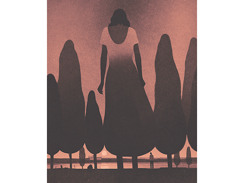 Late Night Tales sky trees lake forest tale texture drawing art illustration
