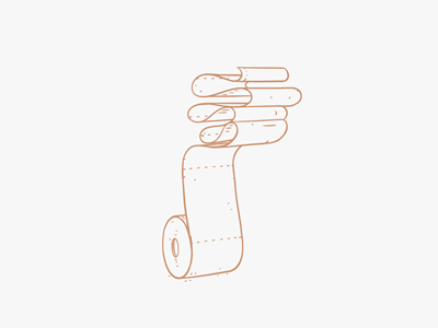 The Unhappy Toilet Paper bomb doodle drawing hand illustration paper sad sketch toilet