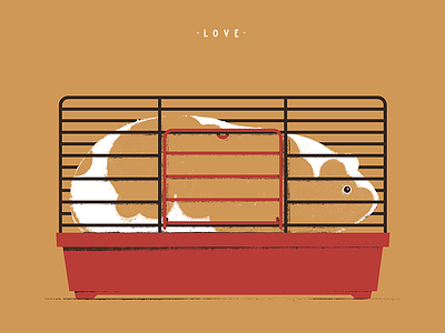 Love Is animal cage coop drawing guinea pig illustration jail love texture