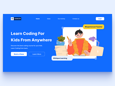 CODING KID-Course Hero Page Design