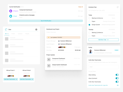 Component for Dashboard app component dashboard figma management mobile task uiux website