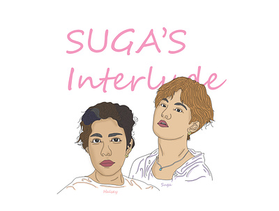 SUGA's Interlude art artwork design flat icon illustration illustrator popart typography vector wpap