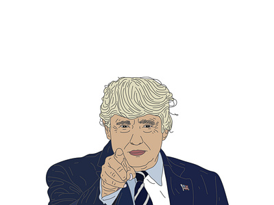 Donald J. Trump art artwork design flat icon illustration illustrator popart typography vector wpap