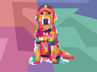 Dog art artwork design digitalart flat icon illustration illustrator logo pet petillustration popart typography vector vector illustration wpap