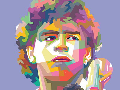 Diego Maradona art artwork design diegomaradona dsign icon illustration illustrator ink maradona popart soccer wpap