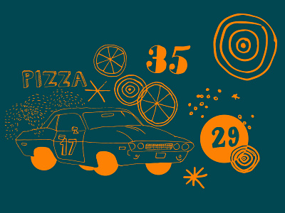 Rally Pizza Branding branding illustration pizza