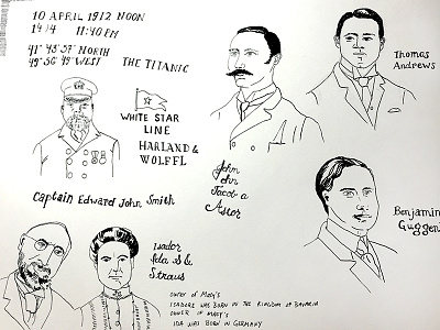 Titanic Illustrations illustrations portraits