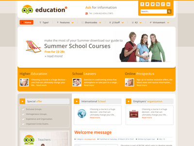 Education - Responsive Joomla Template