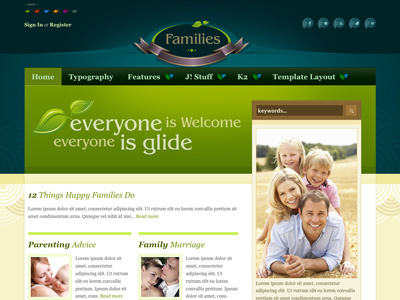 Families - Joomla Template bonusthemes cosmetics family joomla joomla templates religious template
