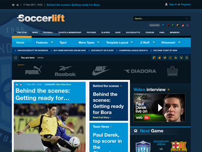 Soccerlift - Joomla Template