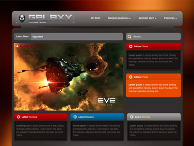 Galaxy - Joomla template bonusthemes game joomla joomla templates template