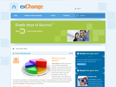 Exchange - Joomla Template bonusthemes business financial joomla joomla templates template