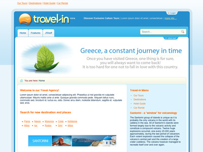 Travelin - Joomla Template bonusthemes holidays joomla joomla templates template travel trip