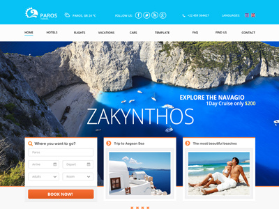 Paros - Travel theme for Joomla